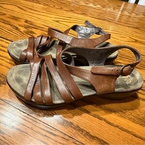 Dansko Dani Brown Leather Sandals sz 38
